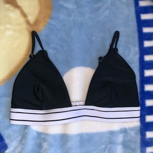 Black Bathing Suit Top (Black)